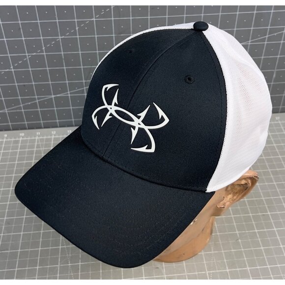 Under Armour Men’s Fish Hunter Mesh Cap L/XL Black & White - Picture 2 of 9
